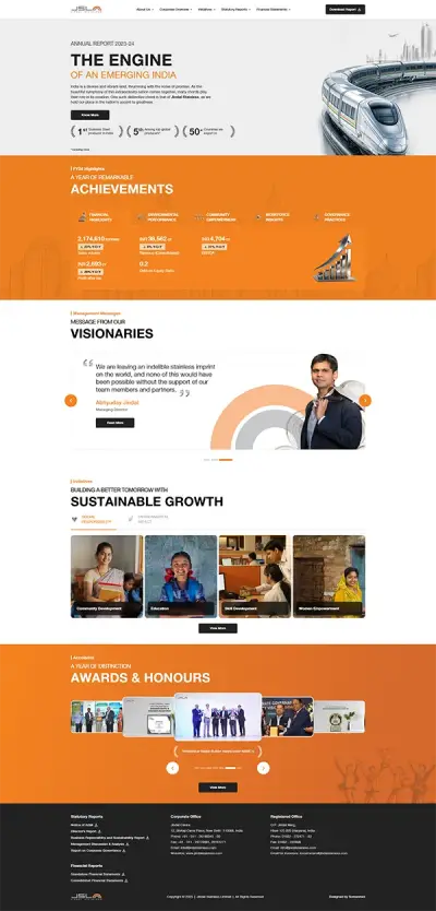 Meliston - Jindal Stainless Annual Report 2023–24 microsite ScreenRoot